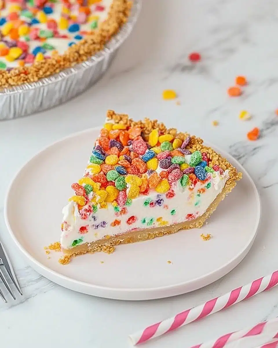 No-Bake Fruity Pebbles Cheesecake Recipe