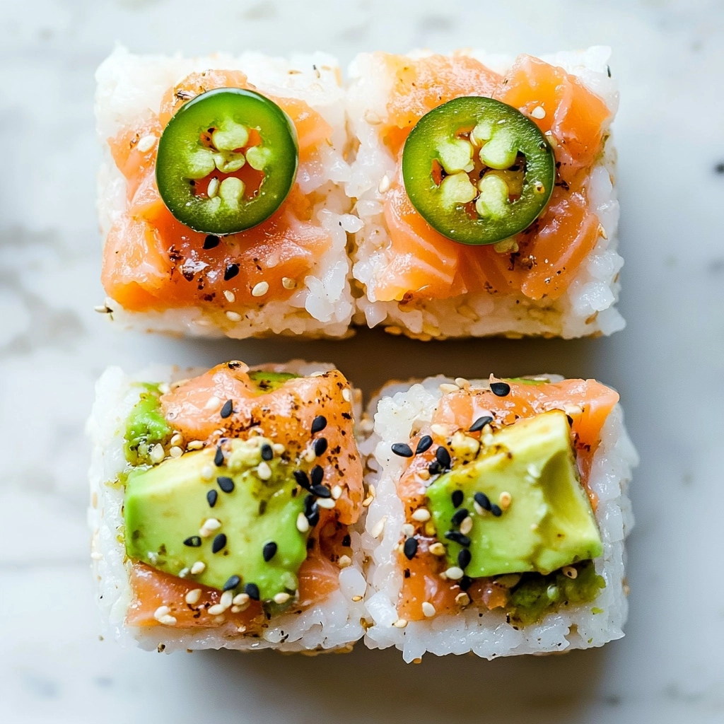 Crispy Rice Spicy Salmon Recipe - Recipe Image
