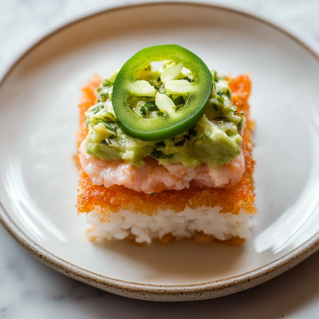 Crispy Rice Spicy Salmon Recipe - Recipe Image