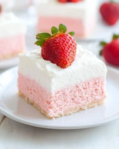 3 Ingredient No Bake Strawberry Cloud Cake Recipe