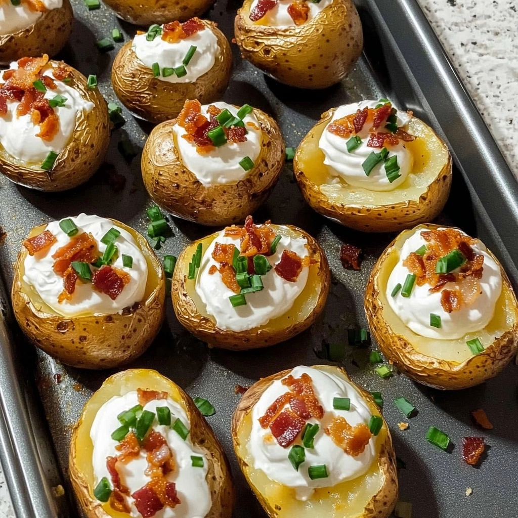 Mini Loaded Baked Potatoes Recipe - Recipe Image