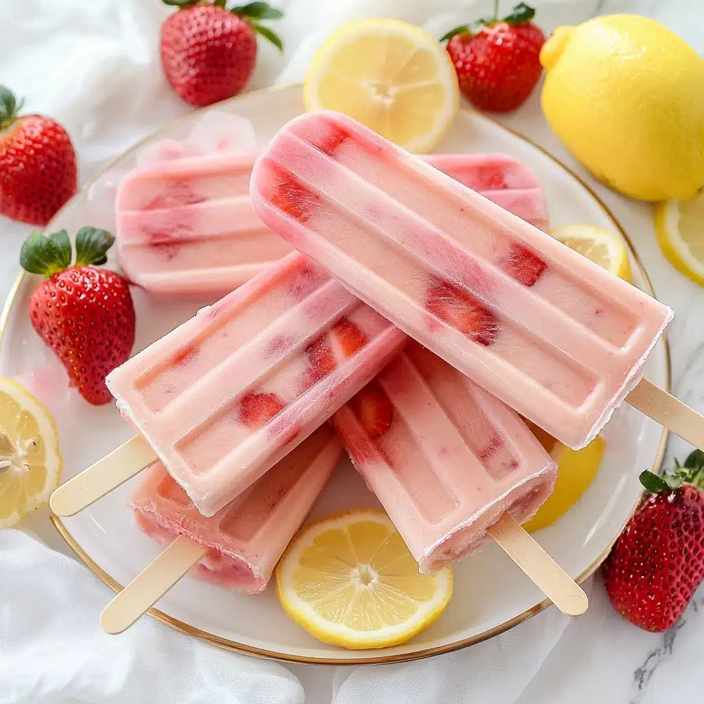 Strawberry Lemonade Popsicles Recipe - Recipe Image