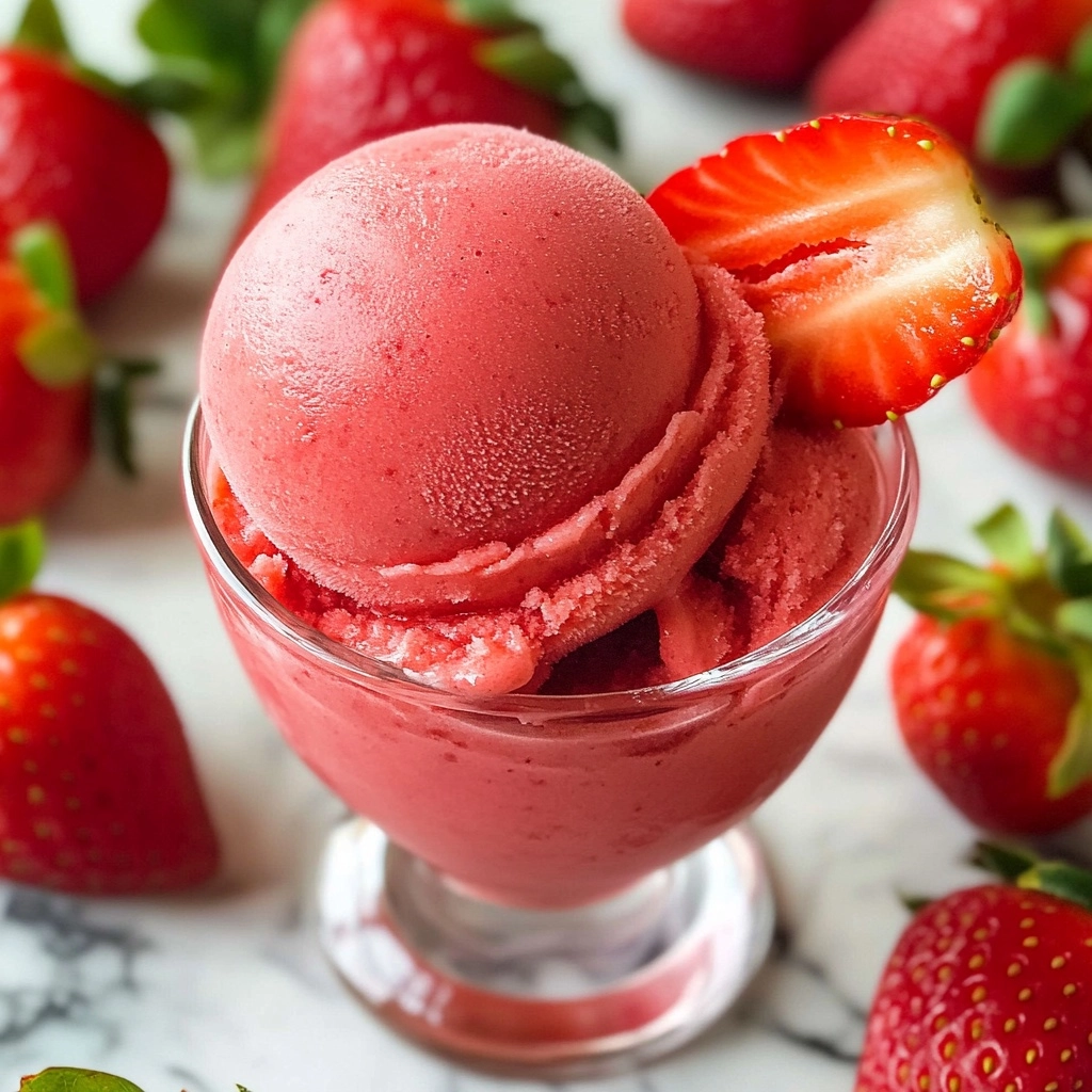 Strawberry Sorbet Recipe - Recipe Image