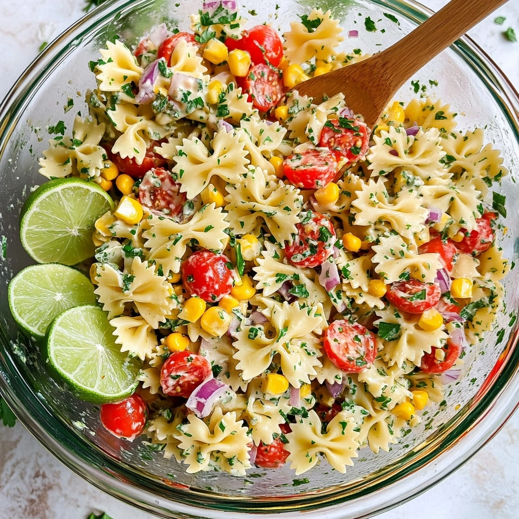Cilantro Lime Pasta Salad Recipe - Recipe Image