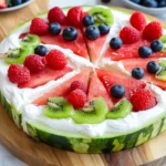 Healthy Watermelon Fruit Pizza Recipe