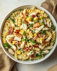 Chicken Bacon Ranch Pasta Salad Recipe