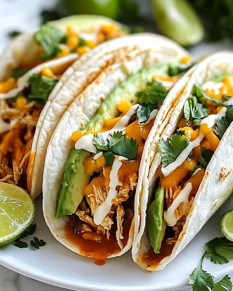 Garlic Butter Honey BBQ Chicken Tacos Recipe