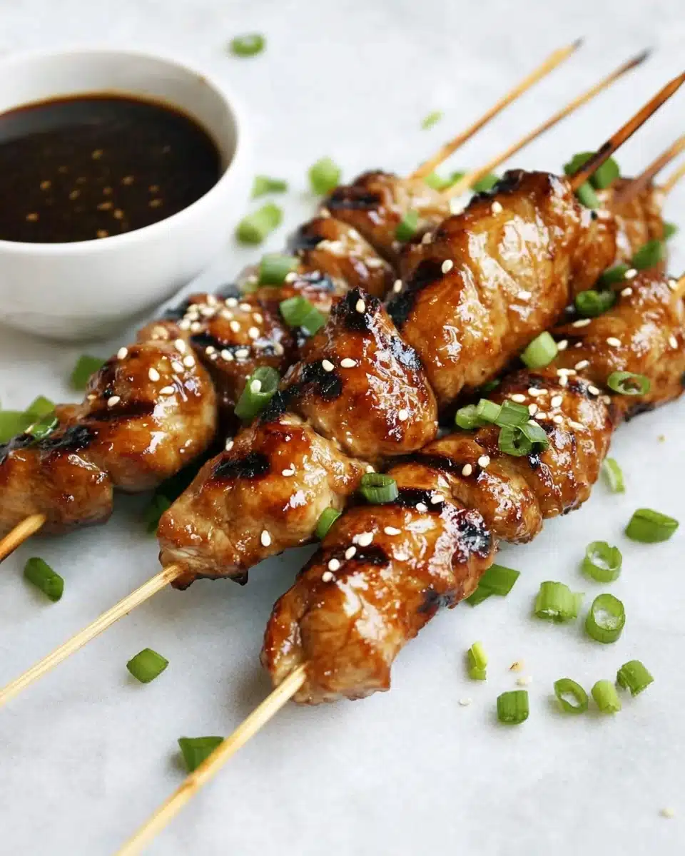 Honey Garlic Chicken Skewers Recipe