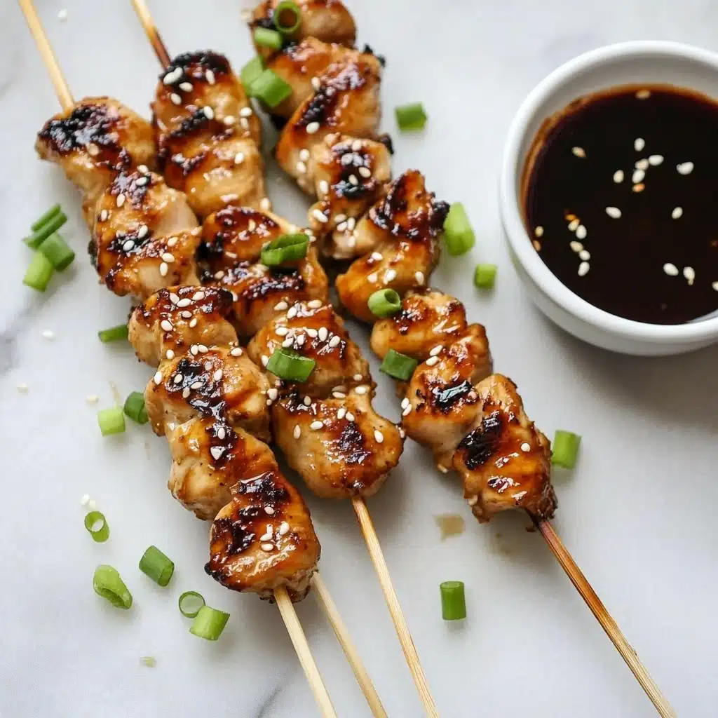 Honey Garlic Chicken Skewers Recipe - Recipe Image