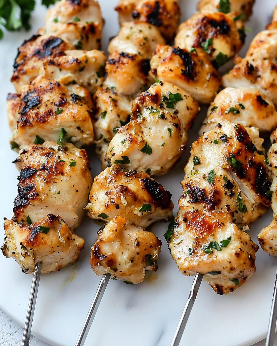 Garlic Parmesan Chicken Kebabs Recipe