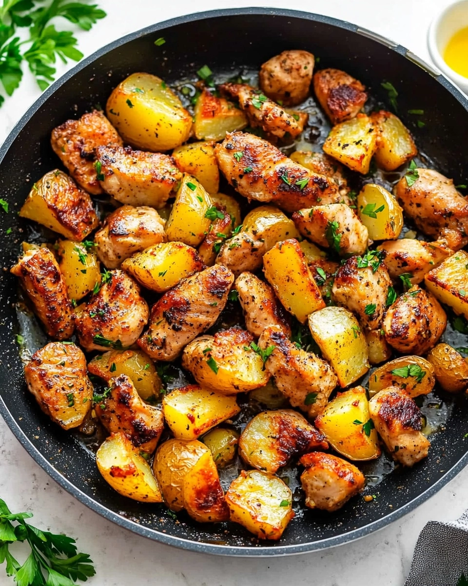 Garlic Butter Steak Bites and Potatoes Recipe
