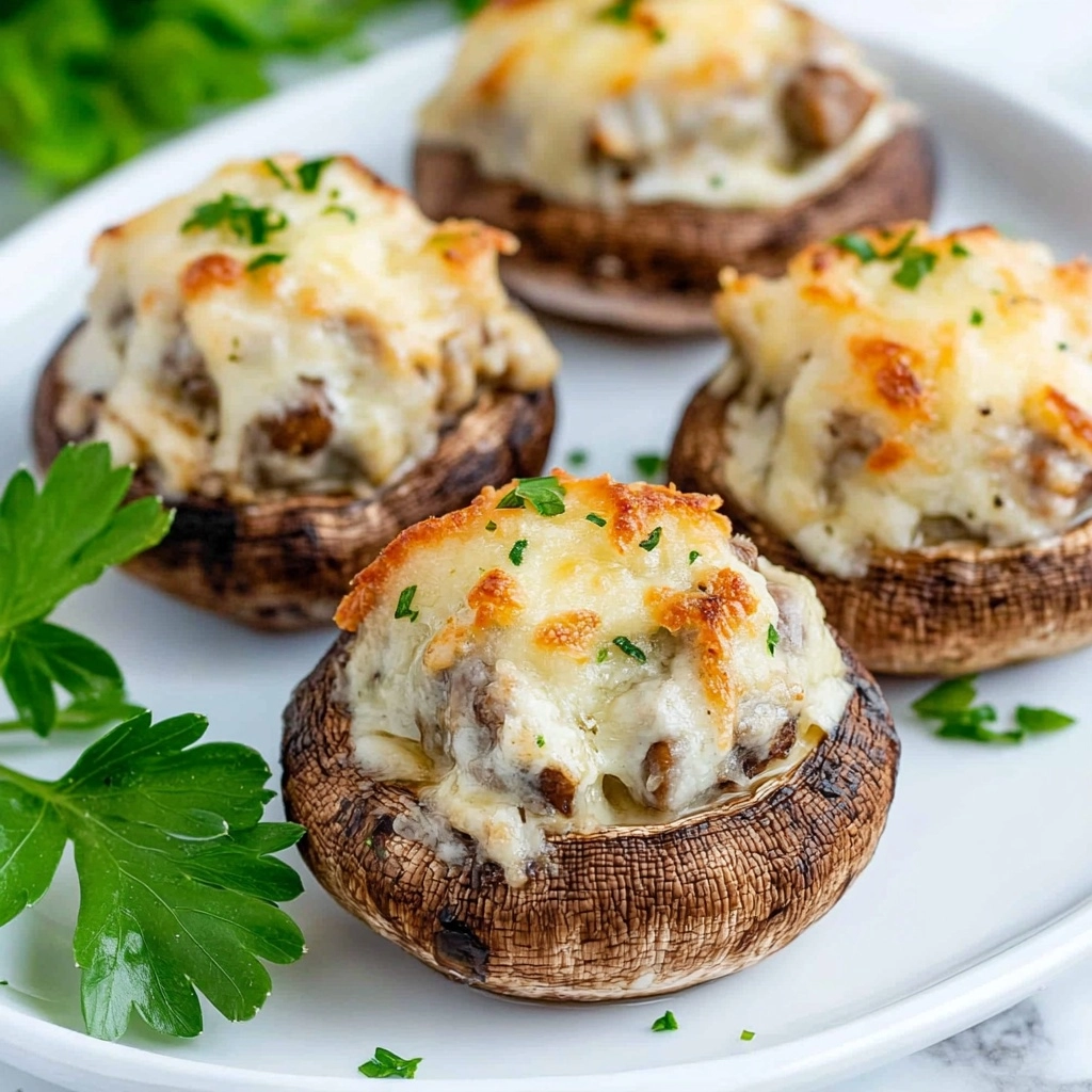 Chicken Stuffed Mushrooms Recipe - Recipe Image