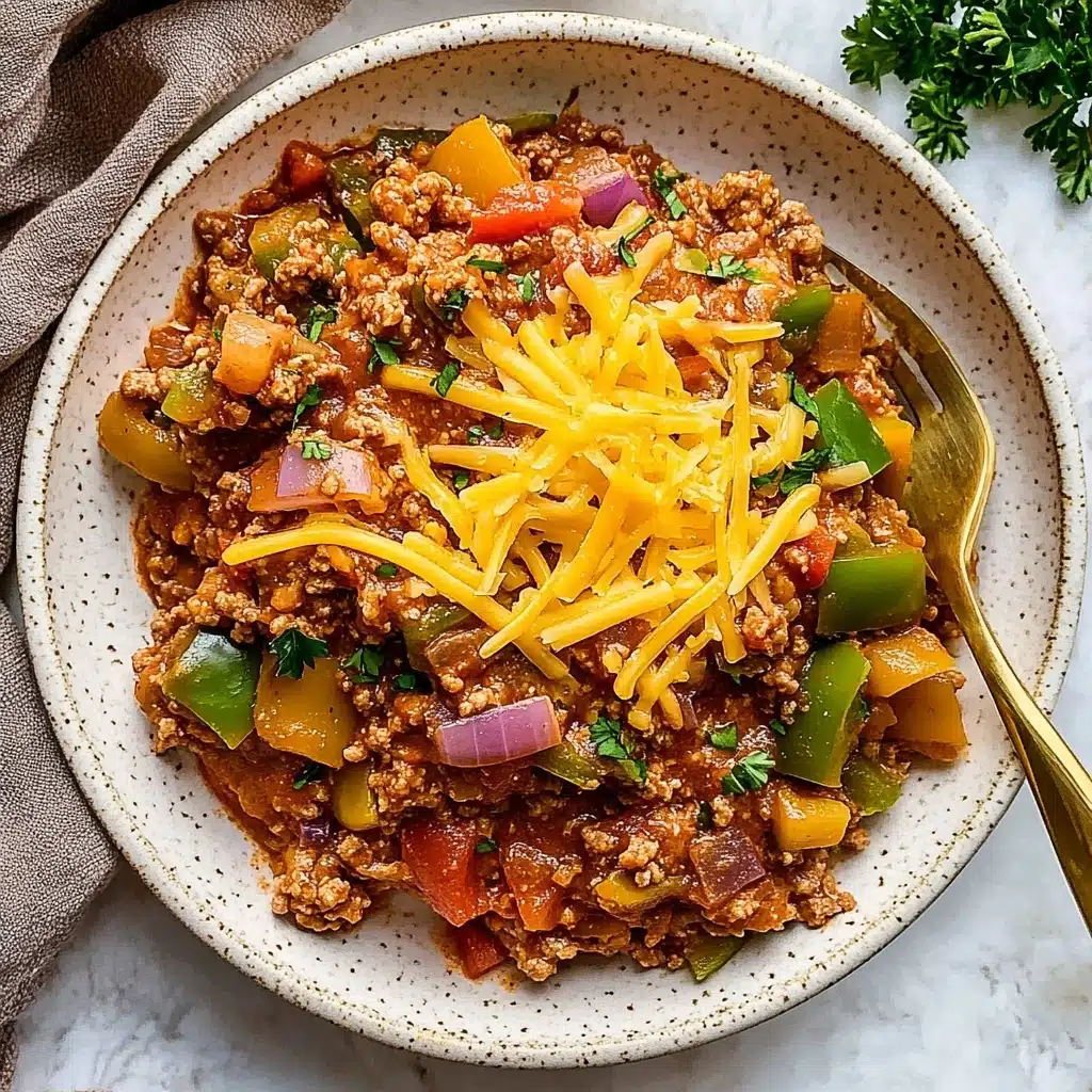 Simple Ground Turkey Pepper Skillet Recipe - Recipe Image