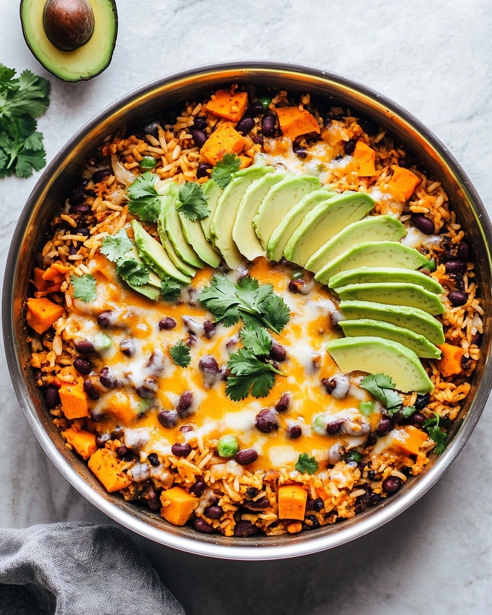 Southwest Sweet Potato, Black Bean and Rice Skillet Recipe