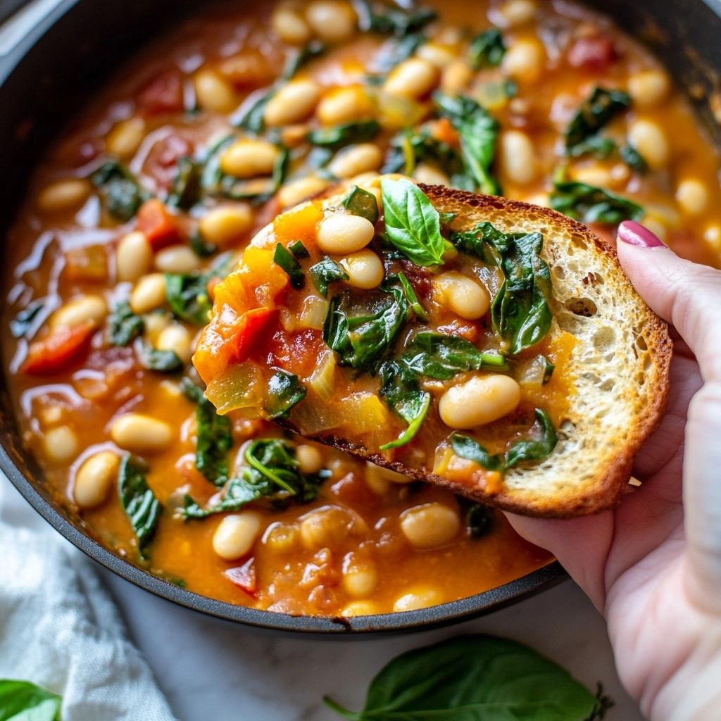 Creamy Tomato White Bean Stew Recipe - Recipe Image