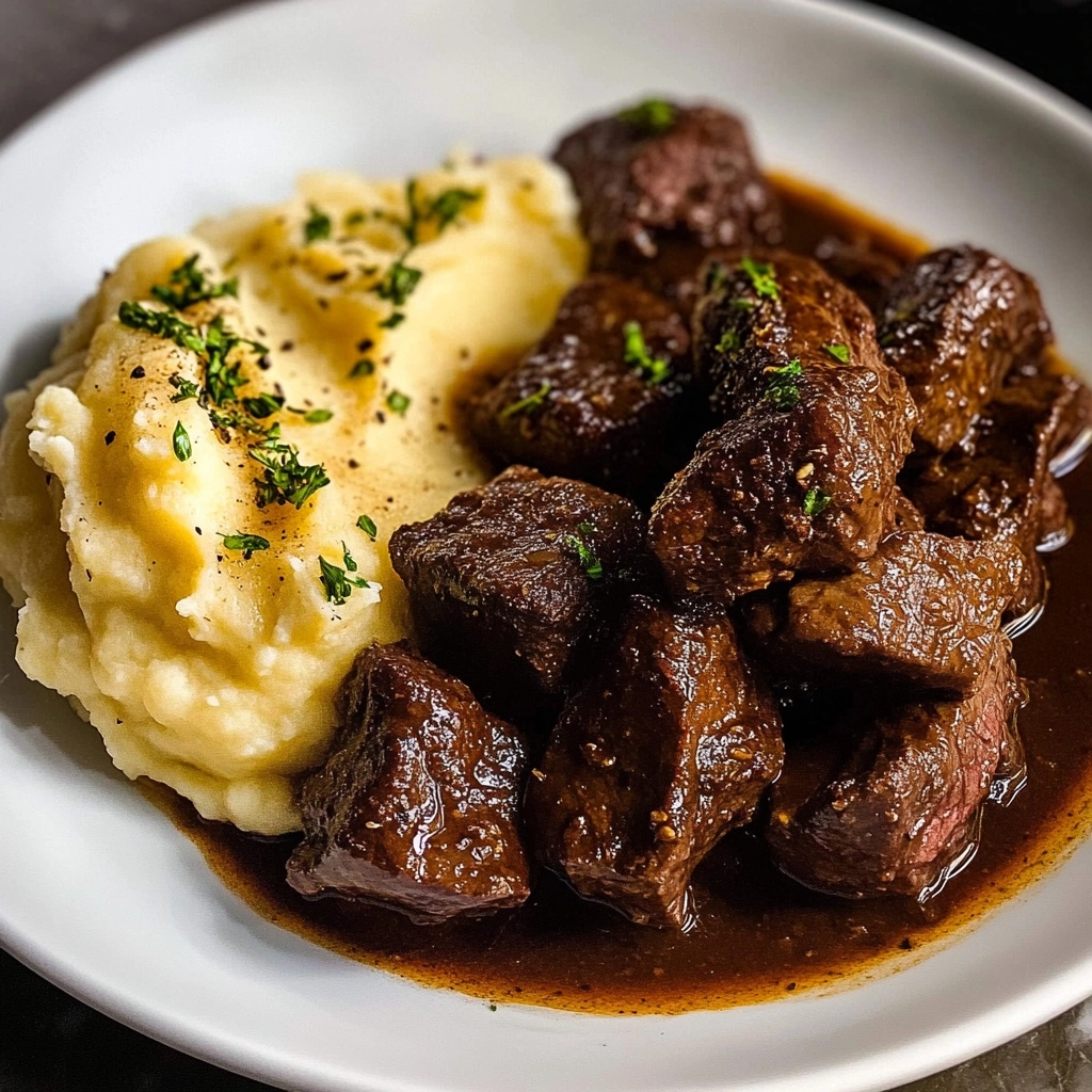 Cajun Garlic Butter Steak Bites Recipe - Recipe Image