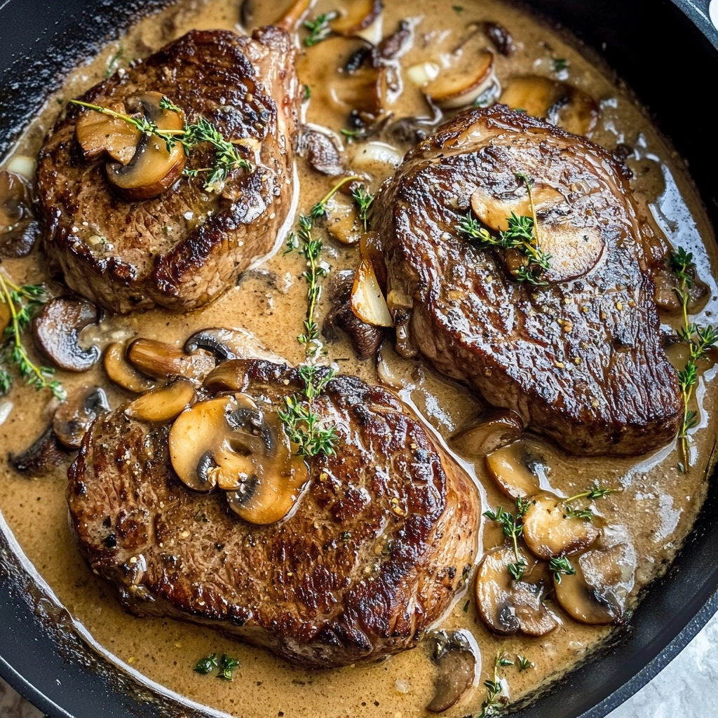 Filet Mignon Recipe in Mushroom Sauce Recipe - Recipe Image