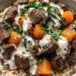 Cheesy Queso Steak Rice Bowl Recipe