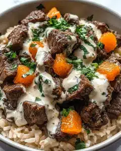 Cheesy Queso Steak Rice Bowl Recipe