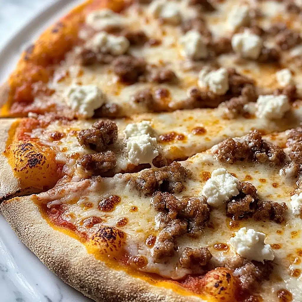 Hot Sausage Feta Honey Pizza Recipe - Recipe Image