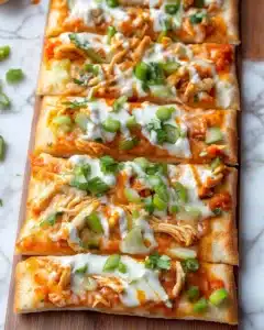 20 Minute Buffalo Chicken Flatbread Pizza Recipe