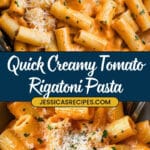 Creamy Tomato Rigatoni Pasta Recipe
