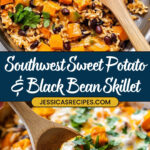 Southwest Sweet Potato, Black Bean and Rice Skillet Recipe
