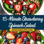 15-Minute Strawberry Spinach Salad Recipe
