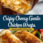 Cheesy Garlic Chicken Wraps Recipe
