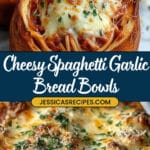 Spaghetti Garlic Bread Bowls Recipe
