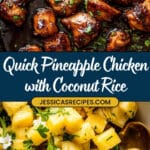 30 Minute Pineapple Chicken with Coconut Rice Recipe