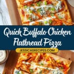 20 Minute Buffalo Chicken Flatbread Pizza Recipe
