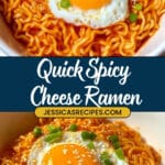 Korean Spicy Ramen Noodles with Cheese Recipe