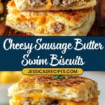 Sausage Cheese Butter Swim Biscuits Recipe