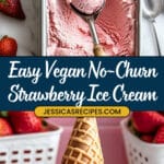 Vegan No-Churn Strawberry Ice Cream Recipe