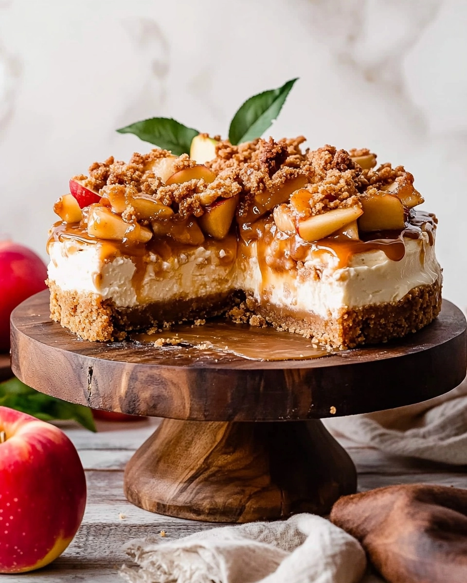 Salted Caramel Apple Pie Cheesecake Recipe
