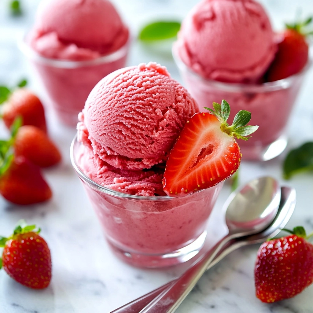Strawberry Sorbet Recipe - Recipe Image