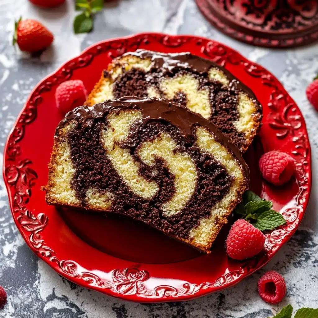 Marble Loaf Cake Recipe - Recipe Image