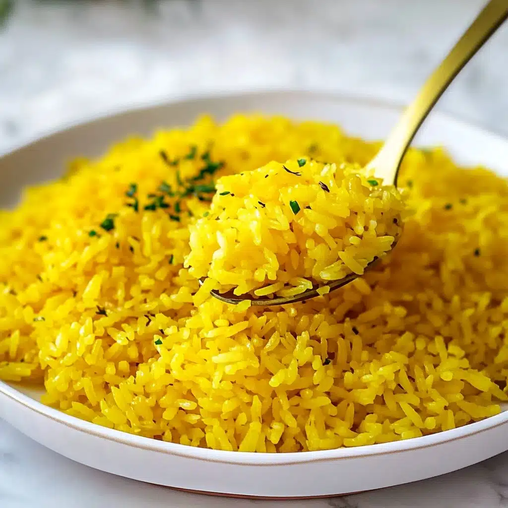 Garlic Turmeric Rice Recipe - Recipe Image