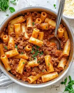 Beef Pasta in Tomato Sauce Recipe