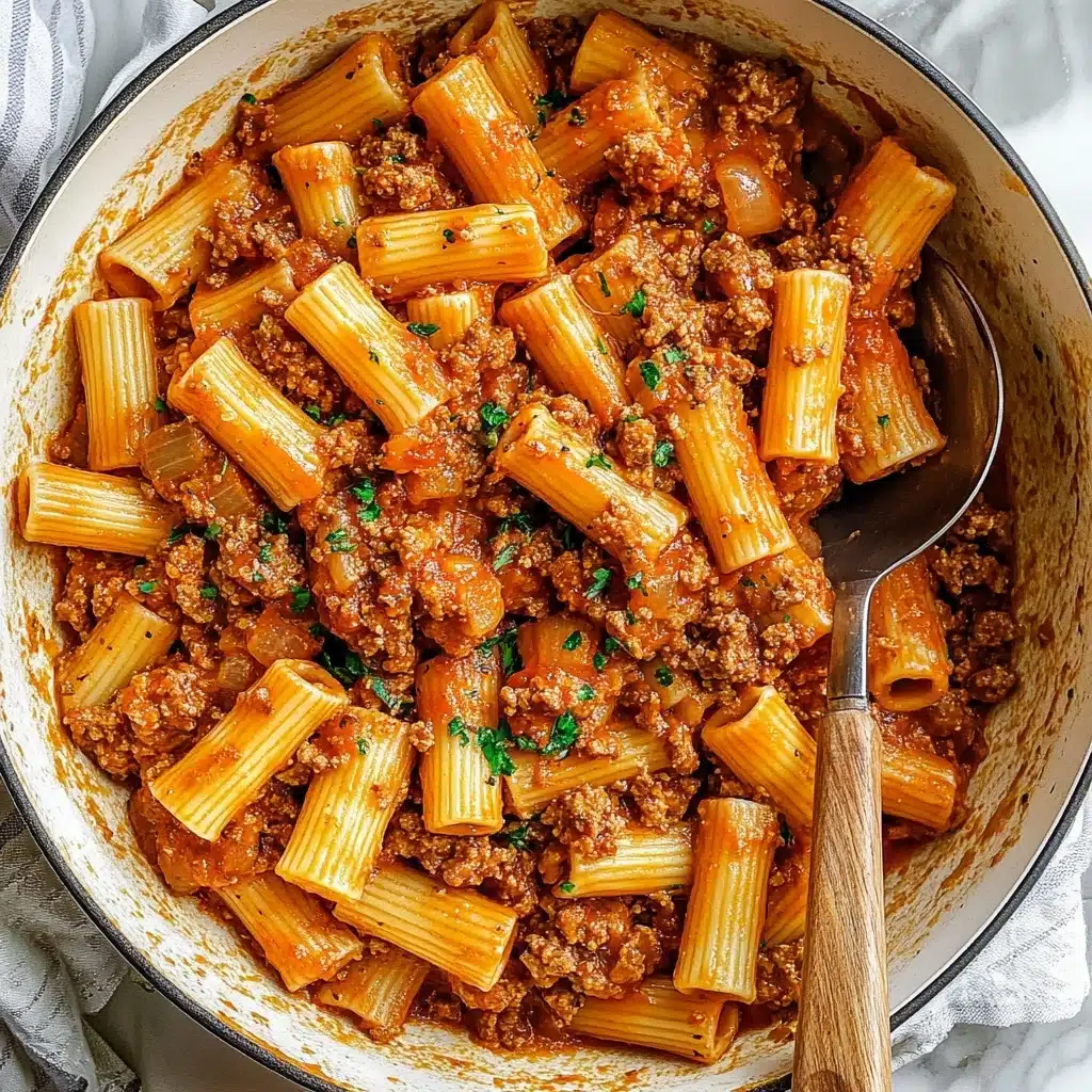 Beef Pasta in Tomato Sauce Recipe - Recipe Image