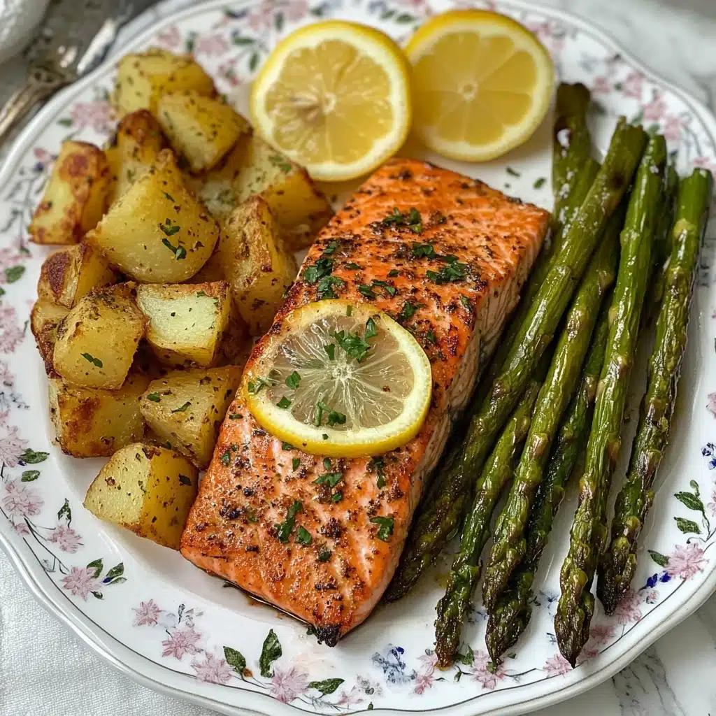 Salmon, Potato, + Asparagus Sheet Pan Meal Recipe - Recipe Image