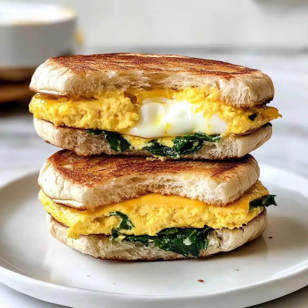 Spinach & Egg Meal Prep Breakfast Sandwiches Recipe - Recipe Image