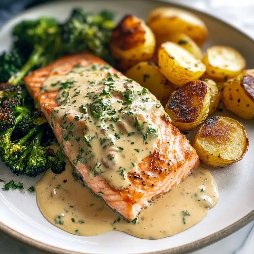 Baked Salmon with Amazing Lemon Sauce Recipe - Recipe Image