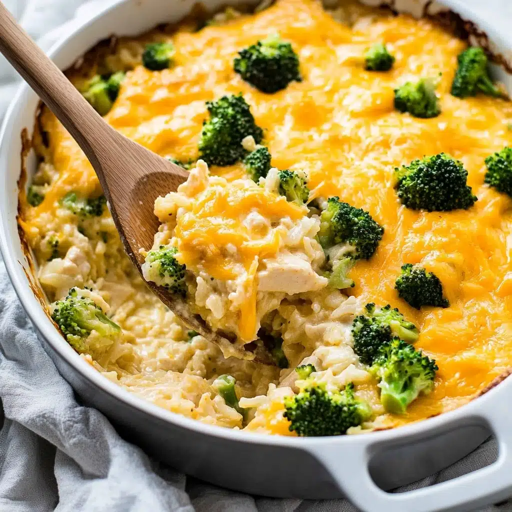 Cheesy Broccoli Chicken and Rice Casserole Recipe - Recipe Image