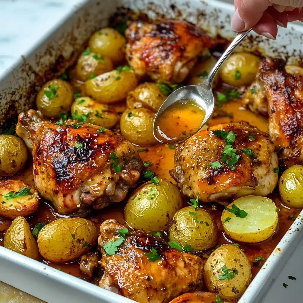 One Pan Chicken and Potatoes Recipe - Recipe Image