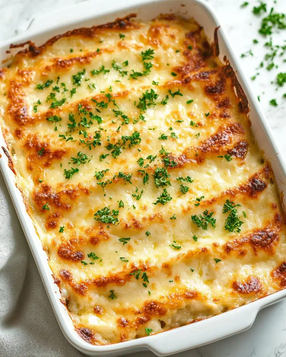 Roasted Garlic Potatoes au Gratin Recipe