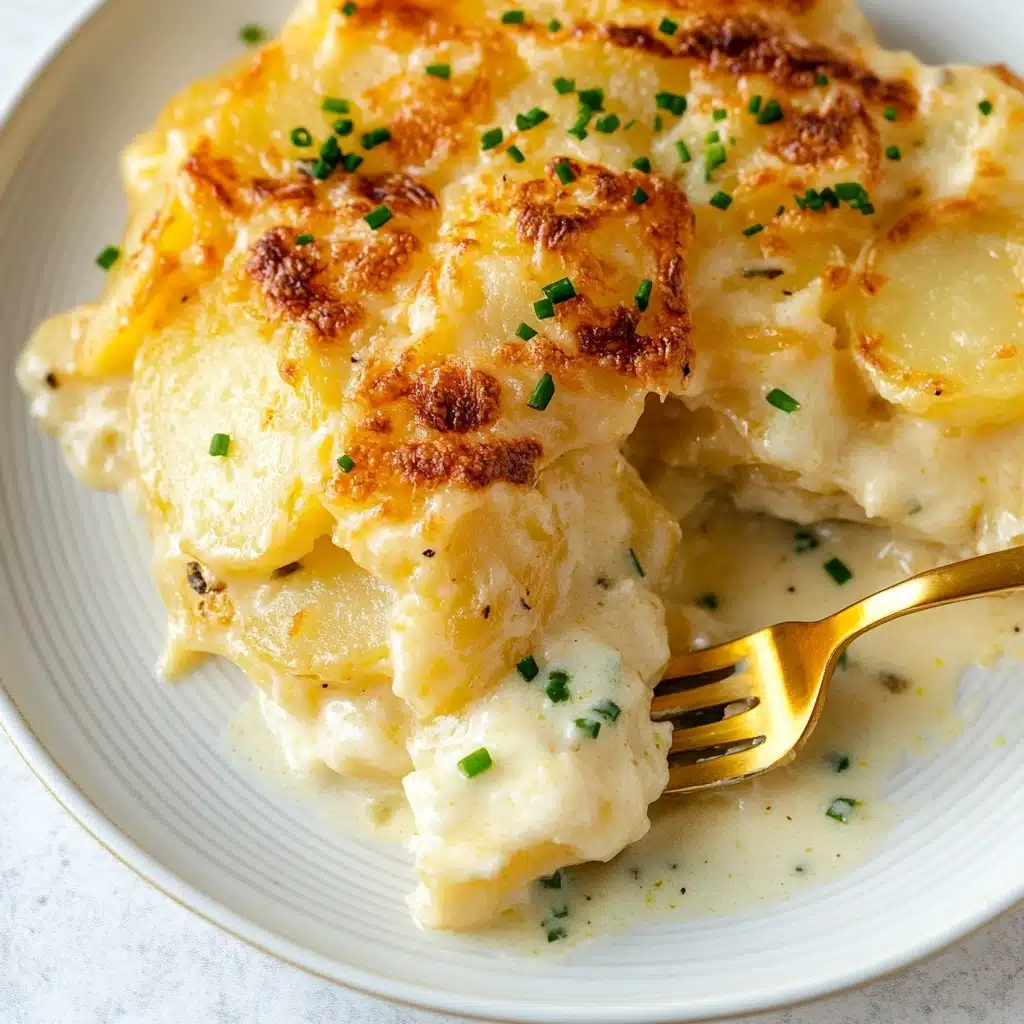 Roasted Garlic Potatoes au Gratin Recipe - Recipe Image