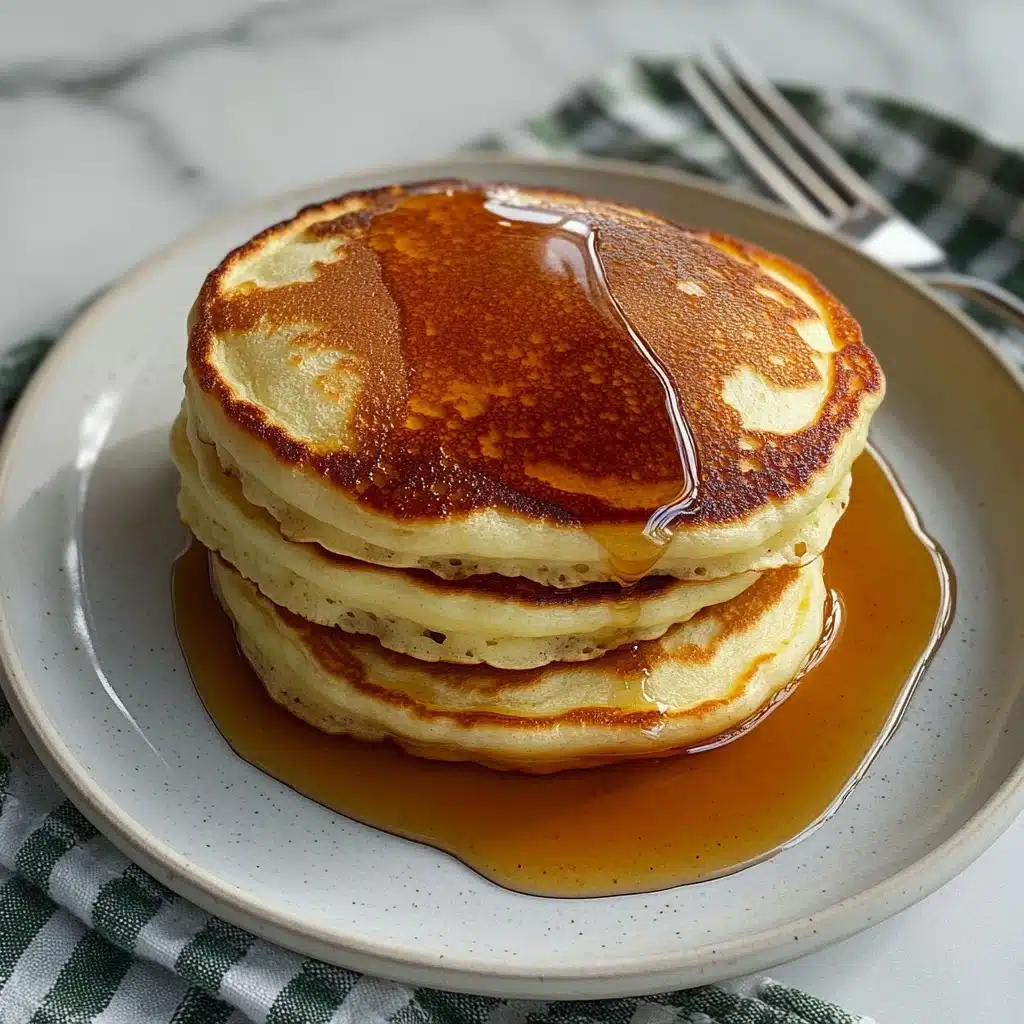 Buttermilk Pancakes with Homemade White Syrup Recipe - Recipe Image