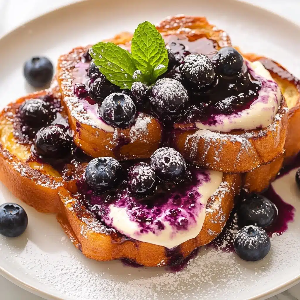 Brioche French Toast with Blueberry Compote & Crème Fraîche Recipe - Recipe Image